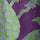 Purple & Green Peacock Unlined Silk Dressing Gown