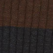 Brown & Dark Grey Stripe Long Lightweight Wool Socks