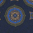 Navy Medallion Printed Silk Scarf