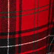 Red Single Pleat Tartan Wool Trousers