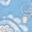 Blue Paisley Printed Linen & Silk Tie