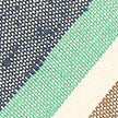 Navy & Green Stripe Cotton & Silk Tie