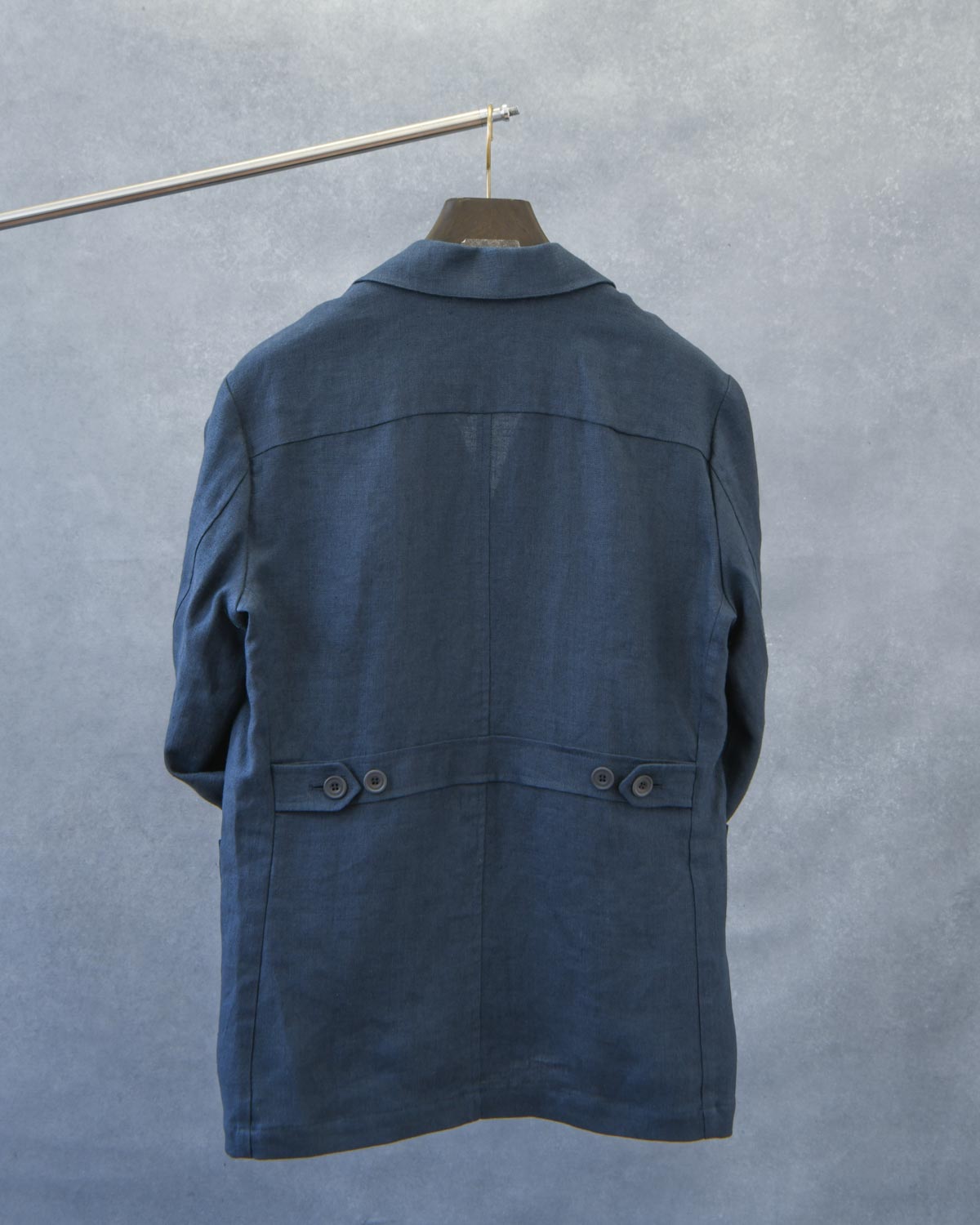 Navy Linen Carpenter Jacket