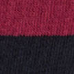 Burgundy & Navy Stripe Mid Calf Cotton Socks