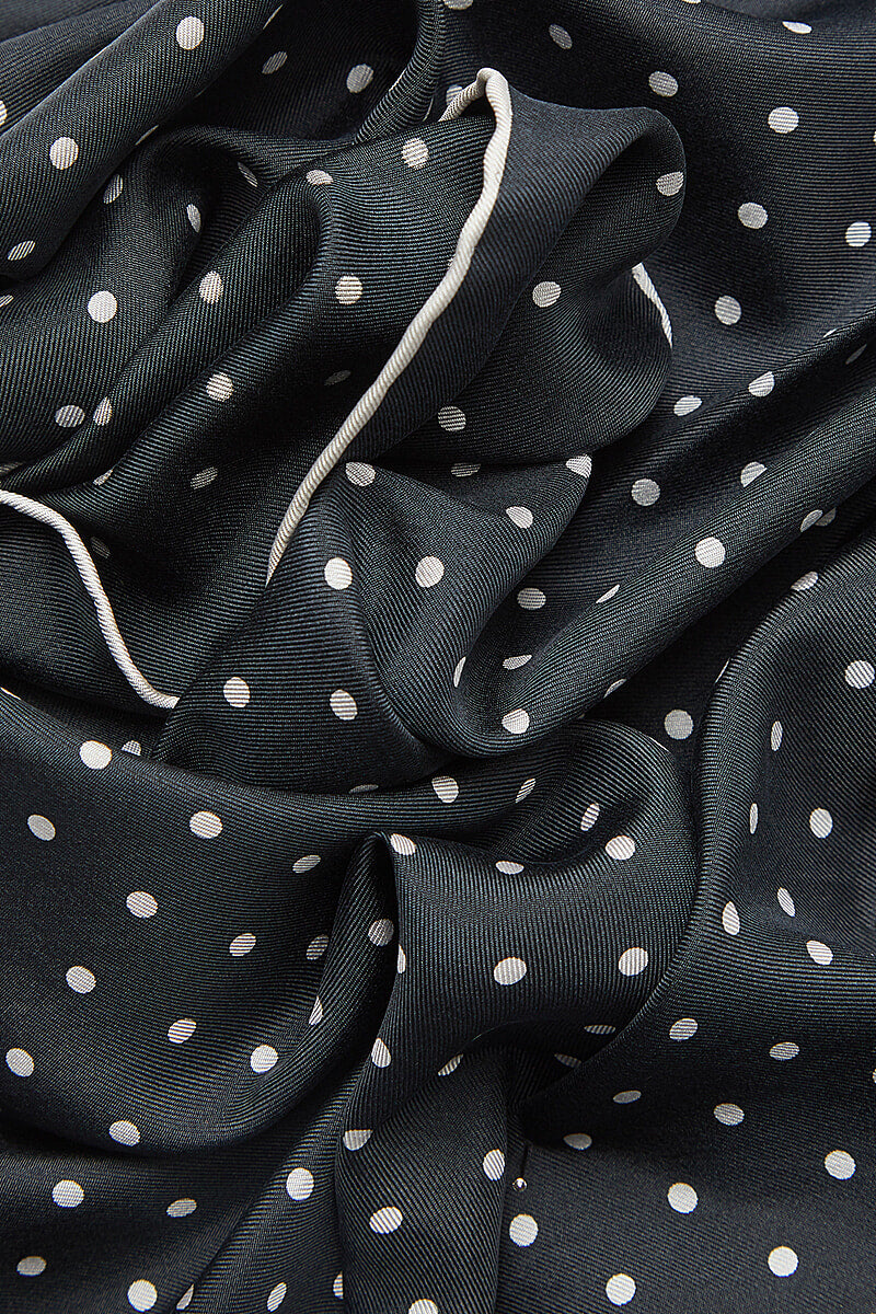 Black Polka Dot Pocket Square