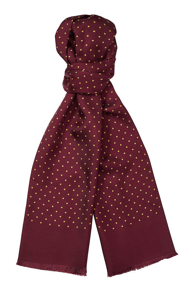 Burgundy Antique Spotted Scarf