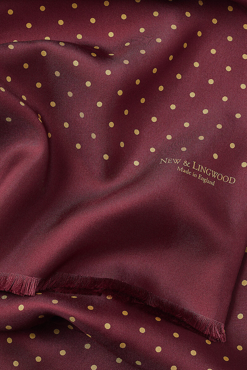 Burgundy Antique Spotted Scarf