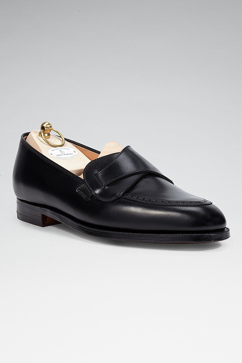 Black Calf Leather Butterfly Loafers