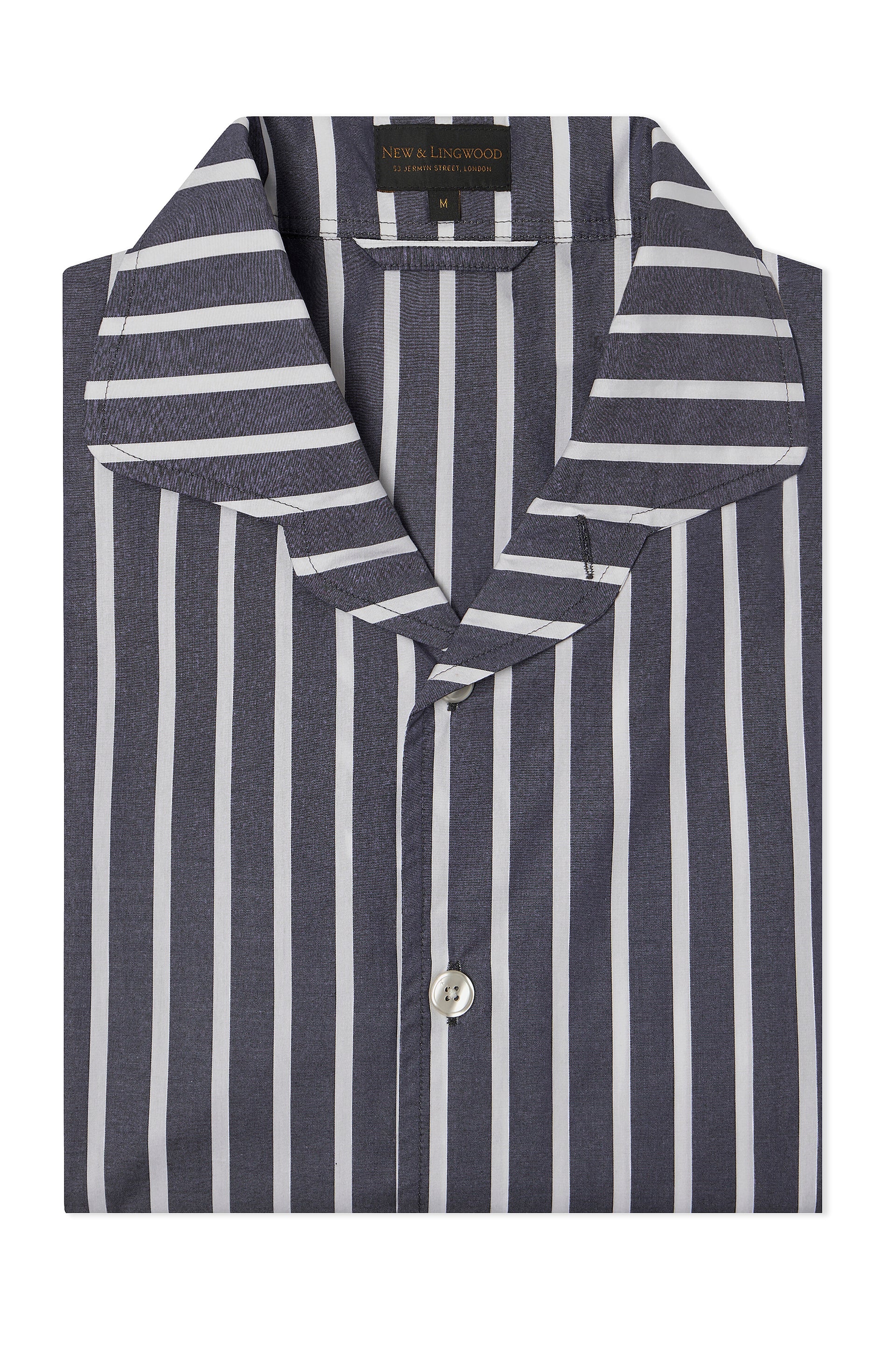 Navy Wide Stripe Lounge Shirt