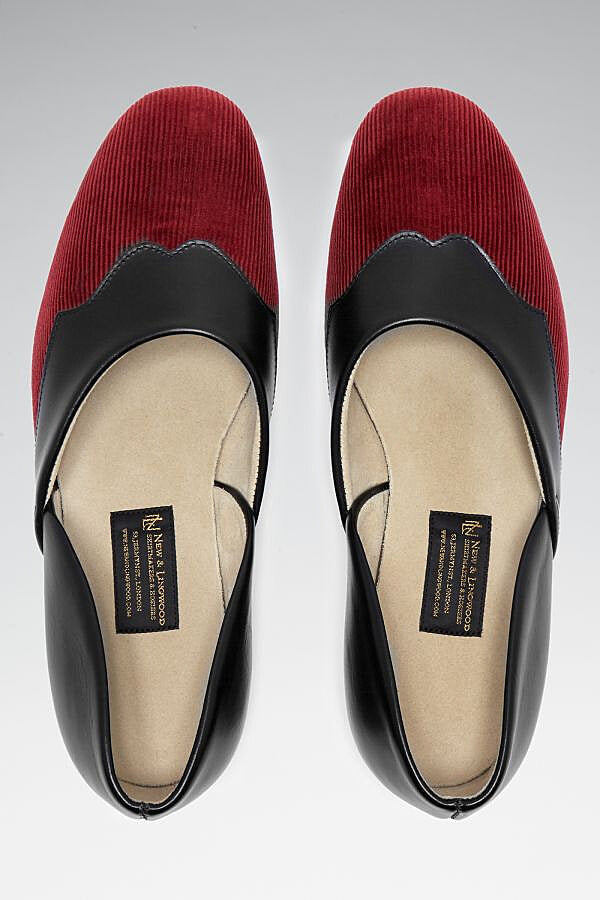 Wine Eton Cord Slippers