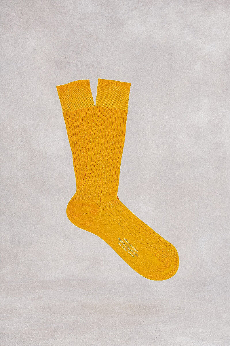 Gold Mid Calf Cotton Socks