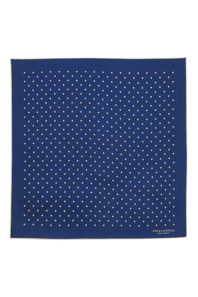 Navy Polka Dot Pocket Square