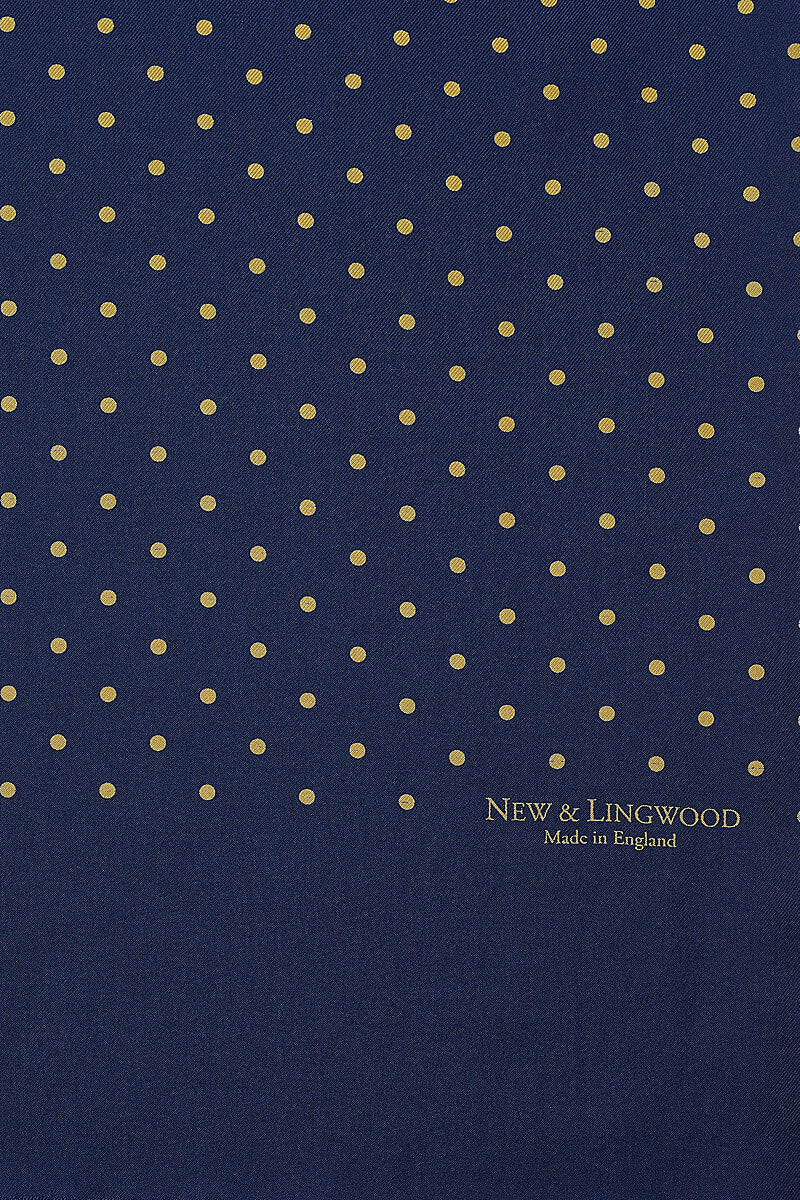 Navy Antique Spotted Scarf