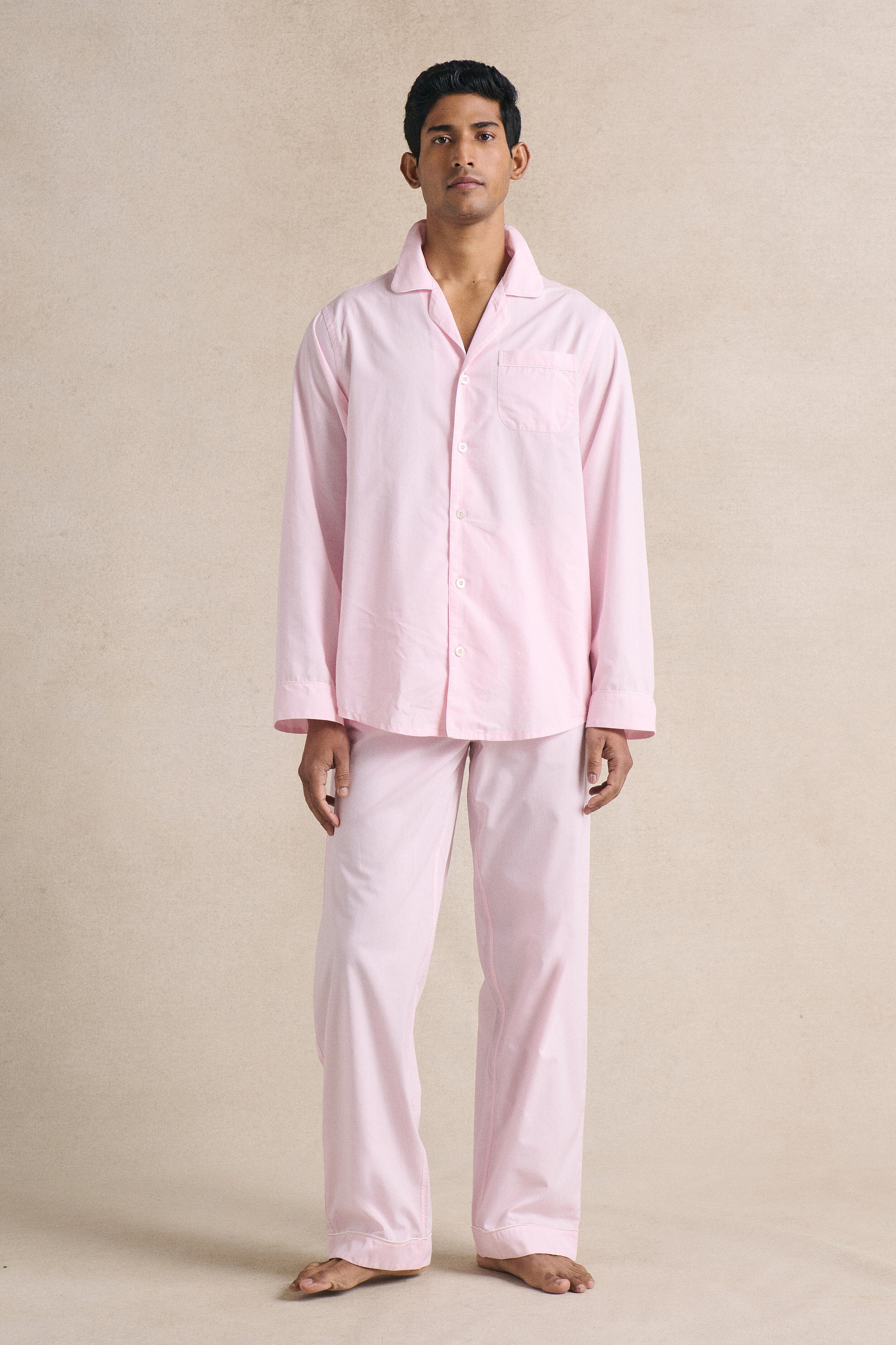 Light Pink Cotton Pyjama Set