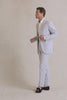 Blue Stripe Single Pleat Seersucker Trousers