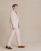 Cream Double Breasted Linen Jacket