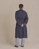 Navy Unlined Linen Dressing Gown