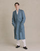 Blue Unlined Linen Dressing Gown