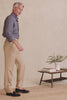Beige Flat Front Bamboo Trousers