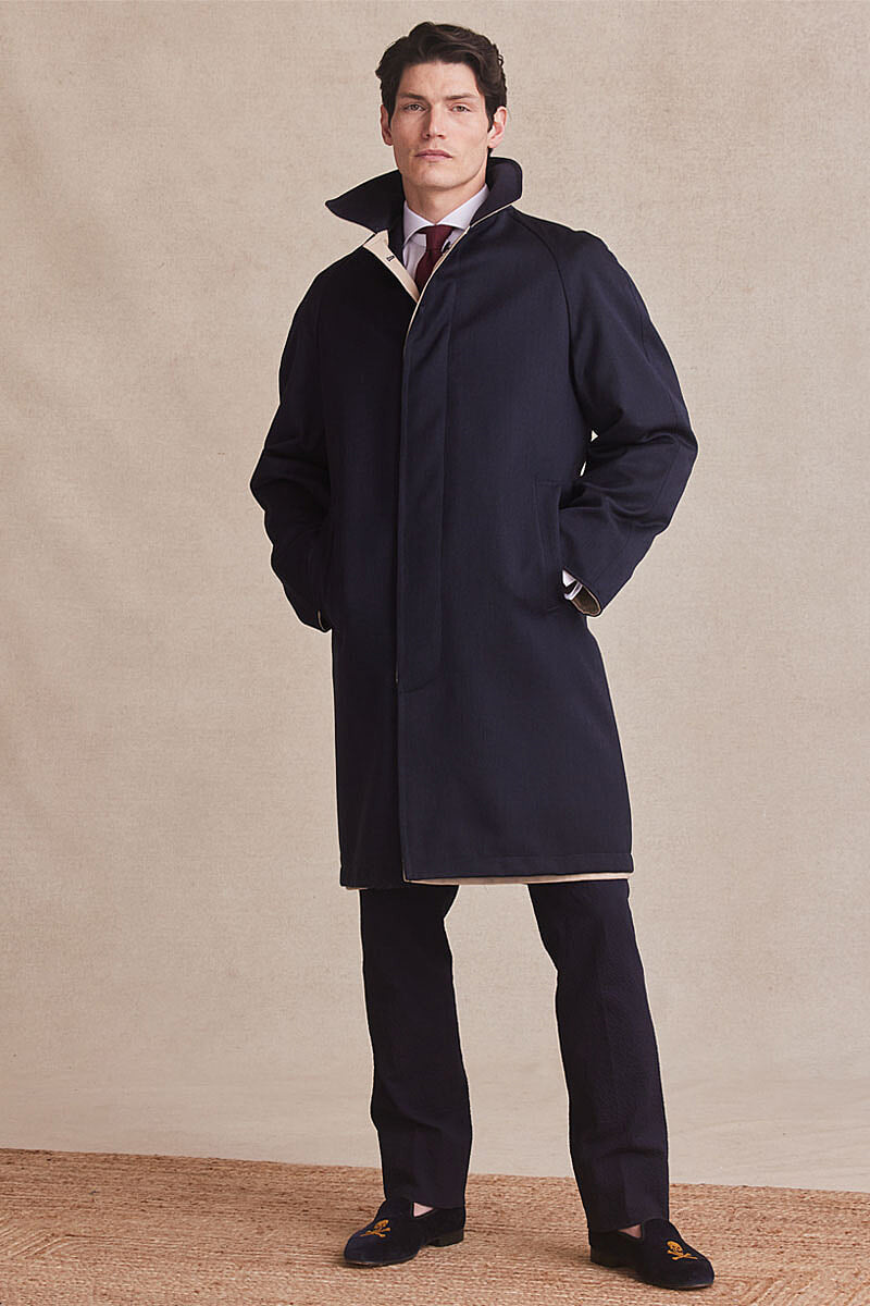 Cream Reversible Runcorn Overcoat