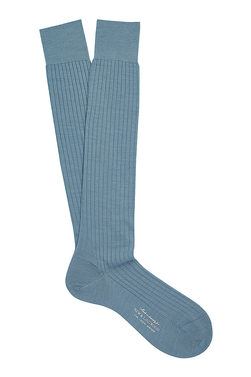 Sky Long Lightweight Wool Socks