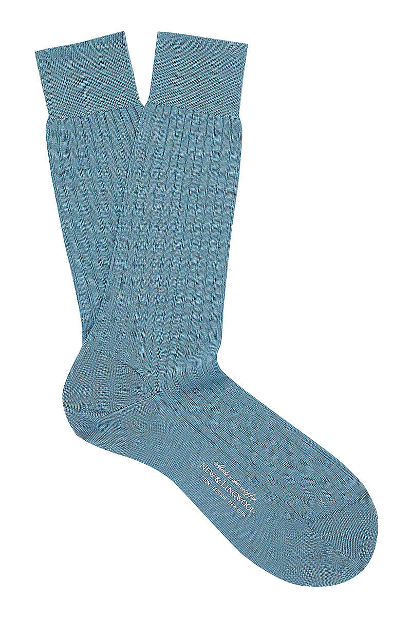 Sky Mid Calf Lightweight Merino Wool Socks