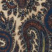 Tan Paisley Cotton & Cashmere Pocket Square