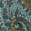 Green Paisley Cotton & Cashmere Pocket Square