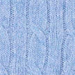 Light Blue Lambswool Cable Knit Crew Neck Jumper