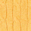 Yellow Lambswool Cable Knit Crew Neck Jumper
