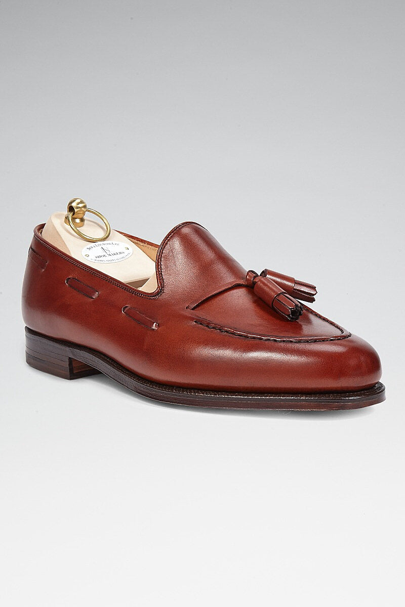 Chestnut Calf Leather Tassel Loafers