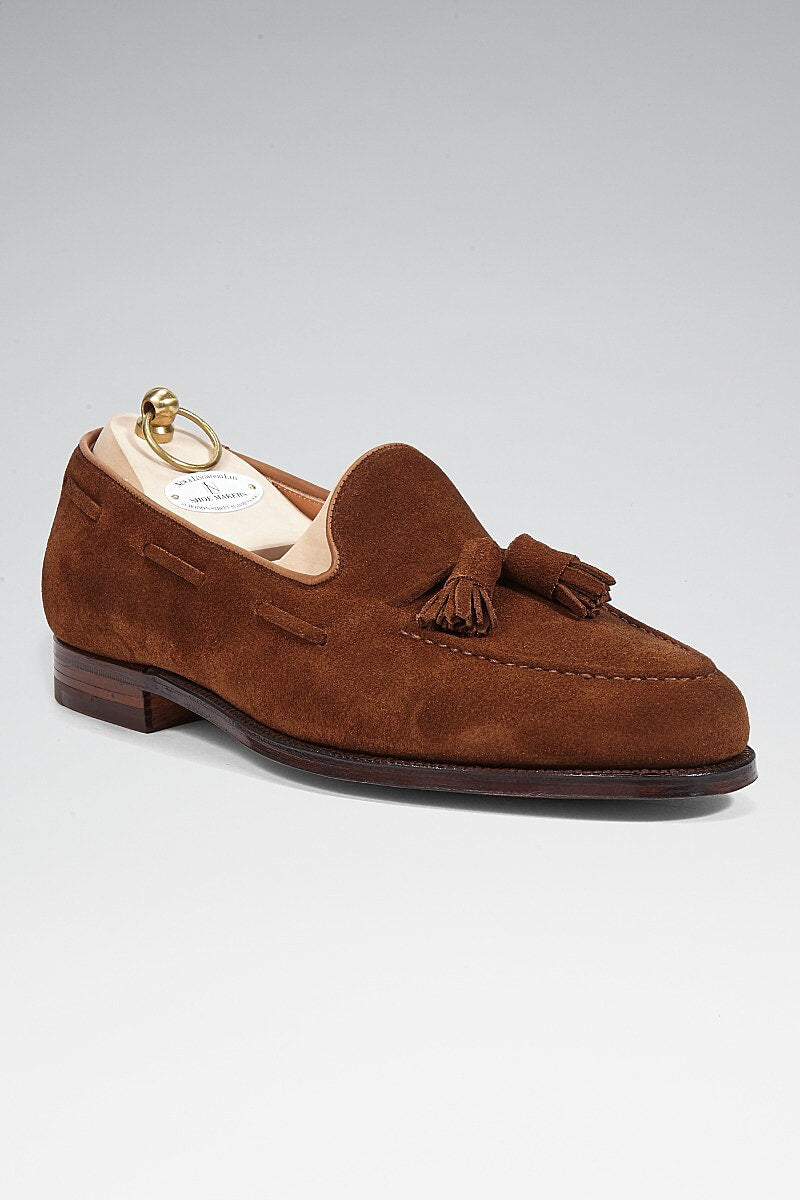 Tobacco Calf Suede Tassel Loafers