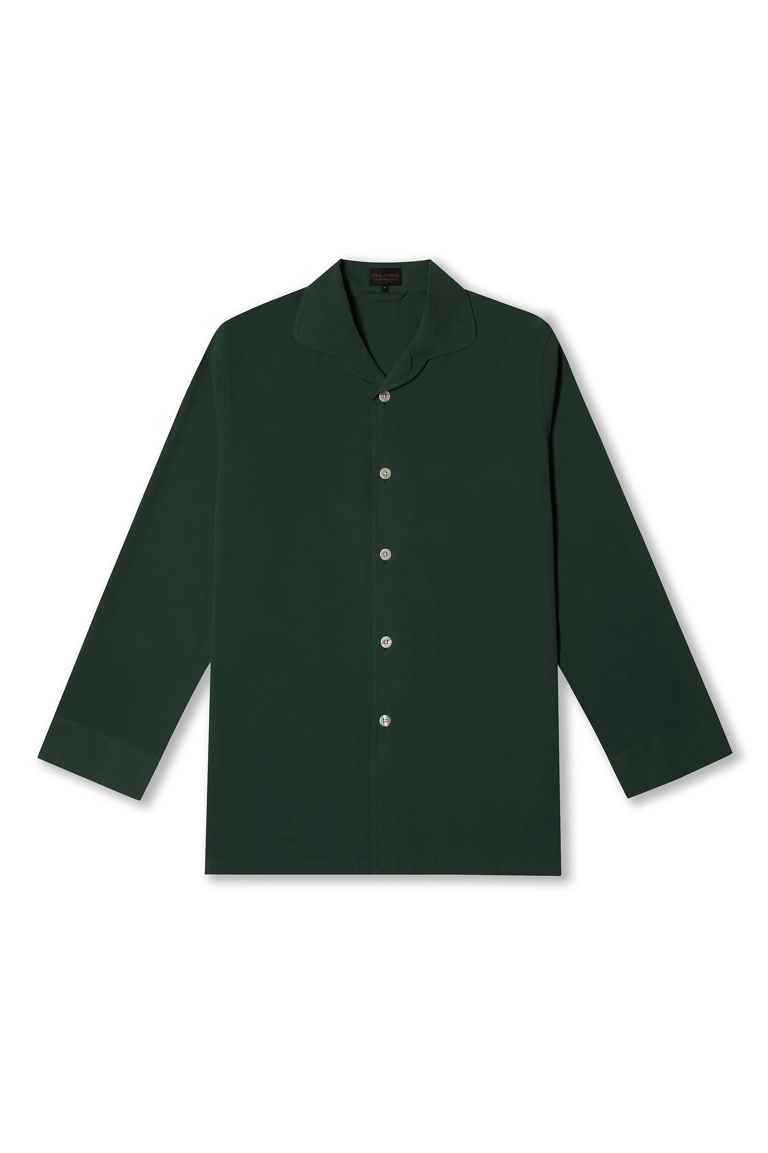 Green Sandwash Silk Lounge Shirt