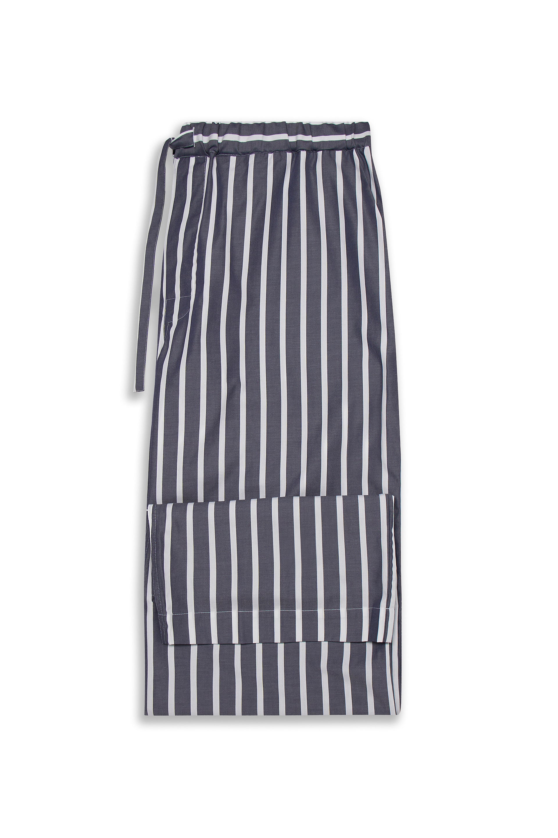 Navy & White Wide Stripe Lounge Trousers