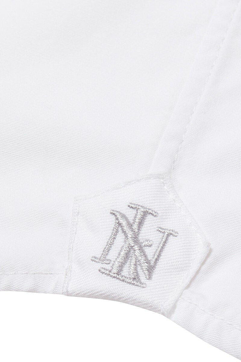 White Poplin Cutaway Collar Tailored Fit Double Cuff Shirt